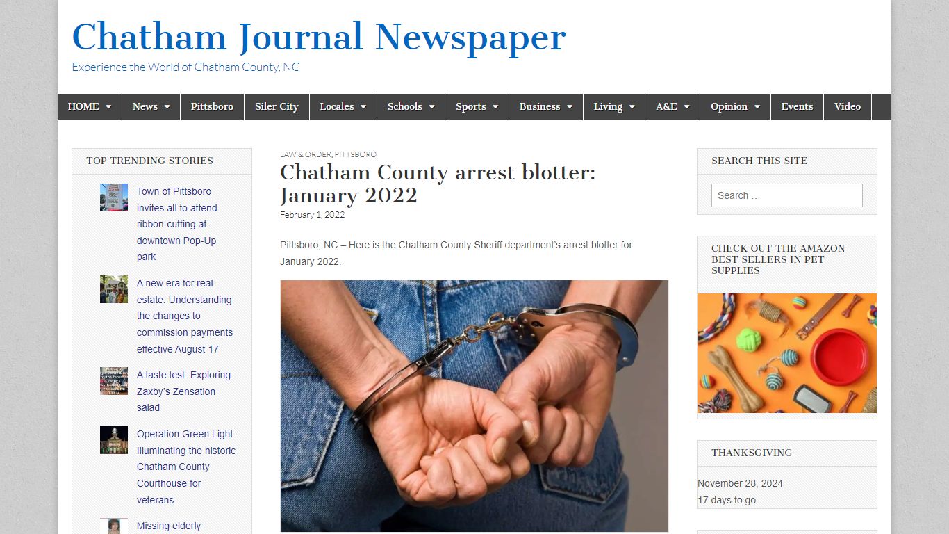 Chatham County arrest blotter: January 2022